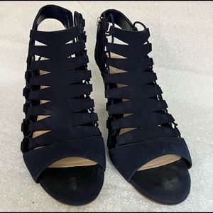 VINCE CAMUTO Suede Peep Toe Booties